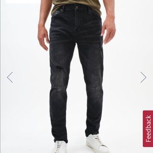 Aeropostale Air Athletic Skinny Jeans Black Wash Premium Max Stretch Straight 28